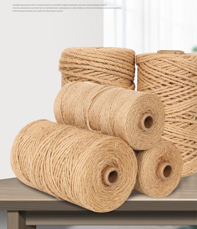Twine Jute Natural - 100M Natural Vintage Jute Rope Cord