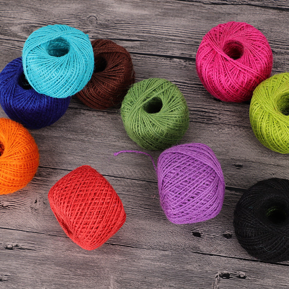 10Pcs 25M 2Mm Colorful Jute Ro - Twine Jute Natural review and price