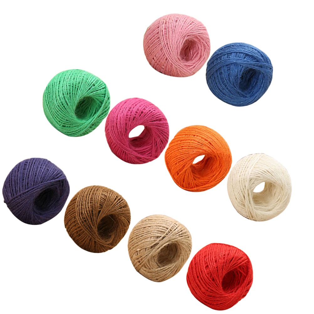 10Pcs 25M 2Mm Colorful Jute Ro - Twine Jute Natural review and price