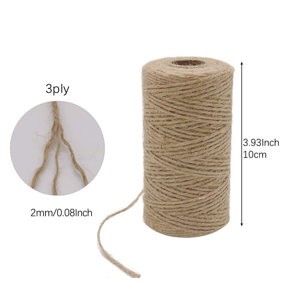 2Pcs X 333 Feet 2Mm 3Ply Jute  - Twine Jute Natural review and price